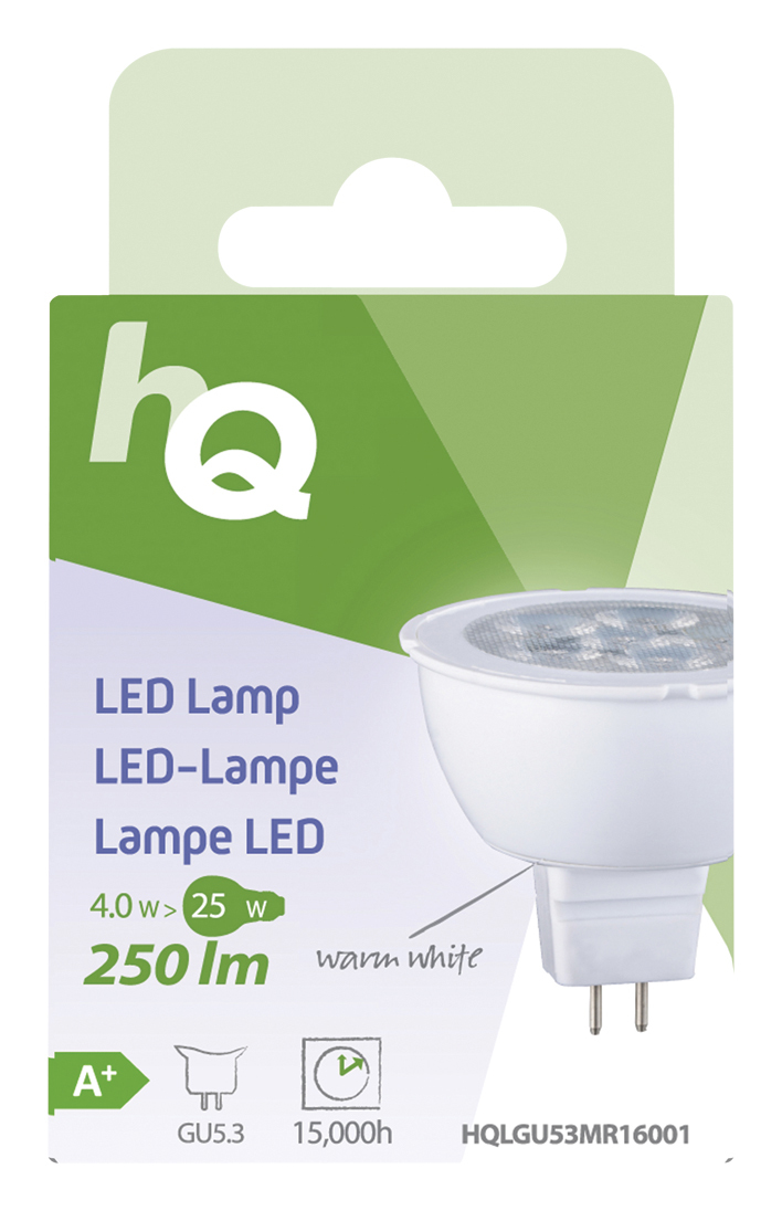 HQ LED-lamp MR16 GU5.3 4W 250 lm, 2700 K