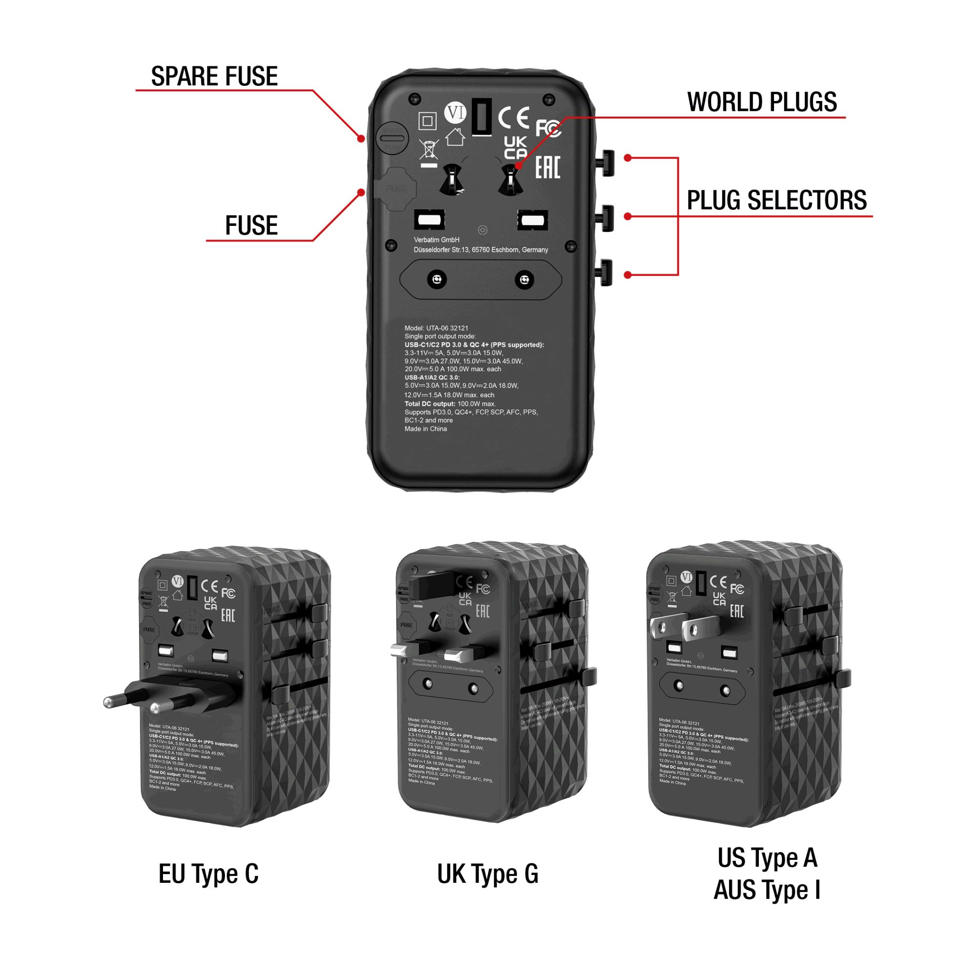 Verbatim USB Reisoplader