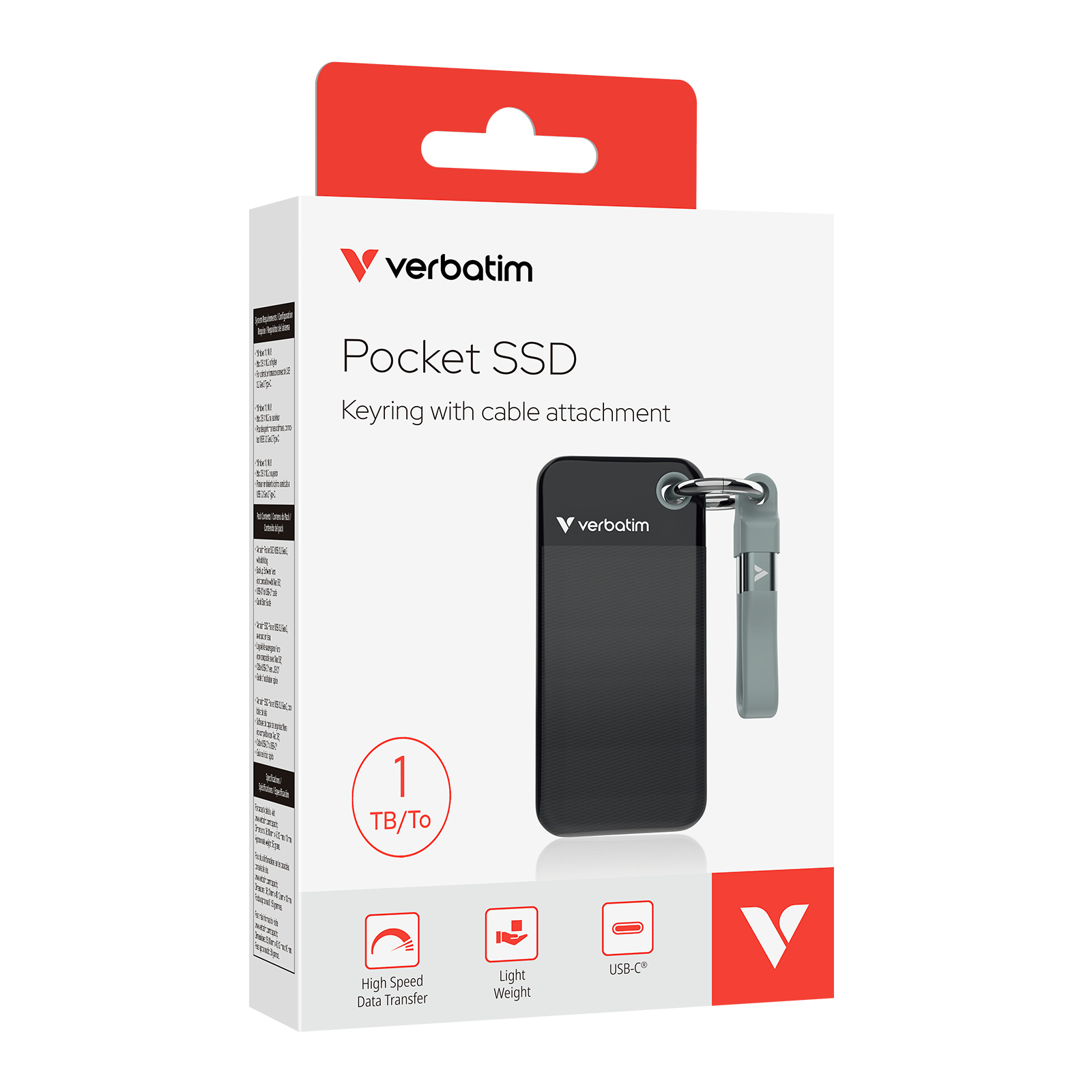 Verbatim Pocket eSSD 1TB Zwart/Grijs