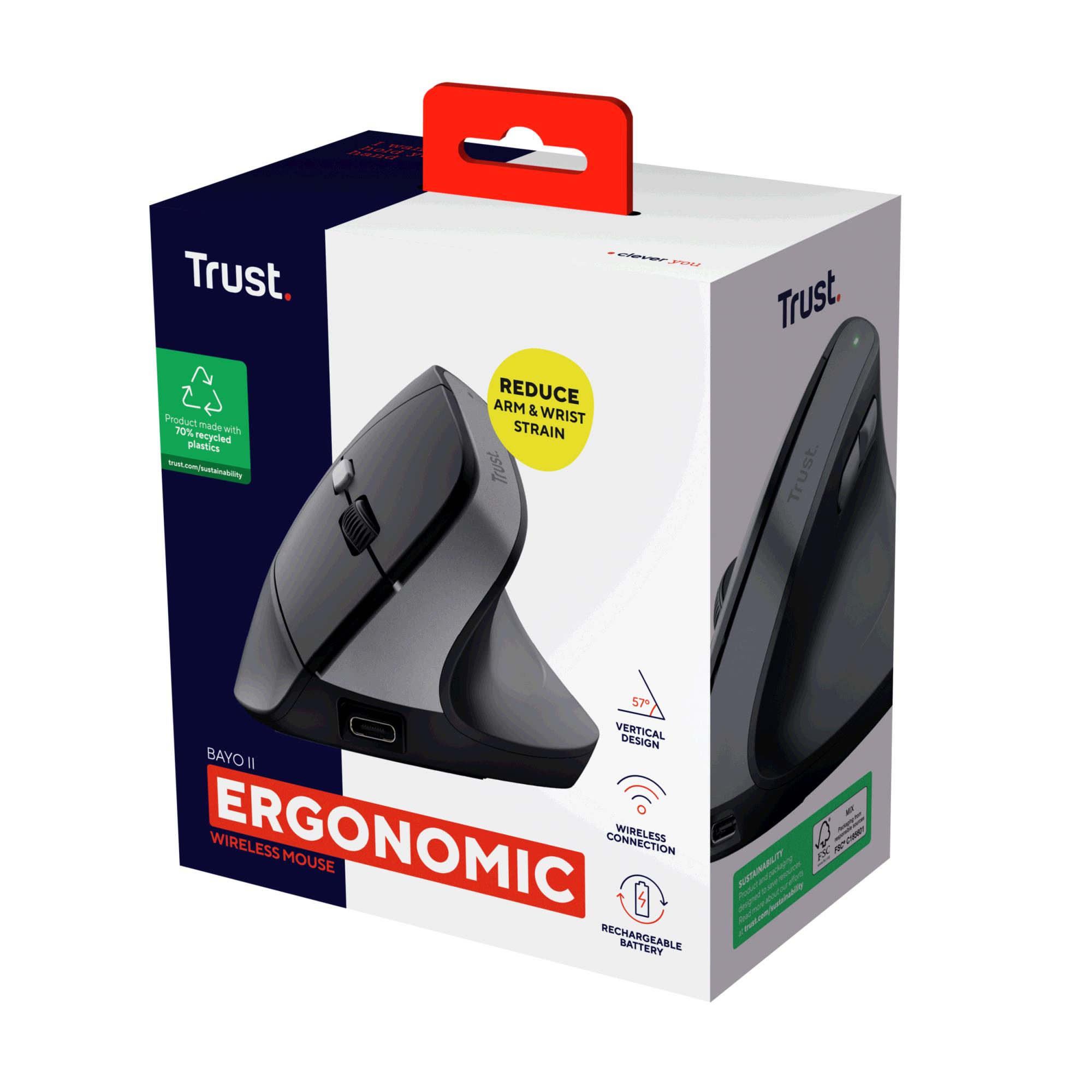 Trust Muis Bayo II Ergonomisch