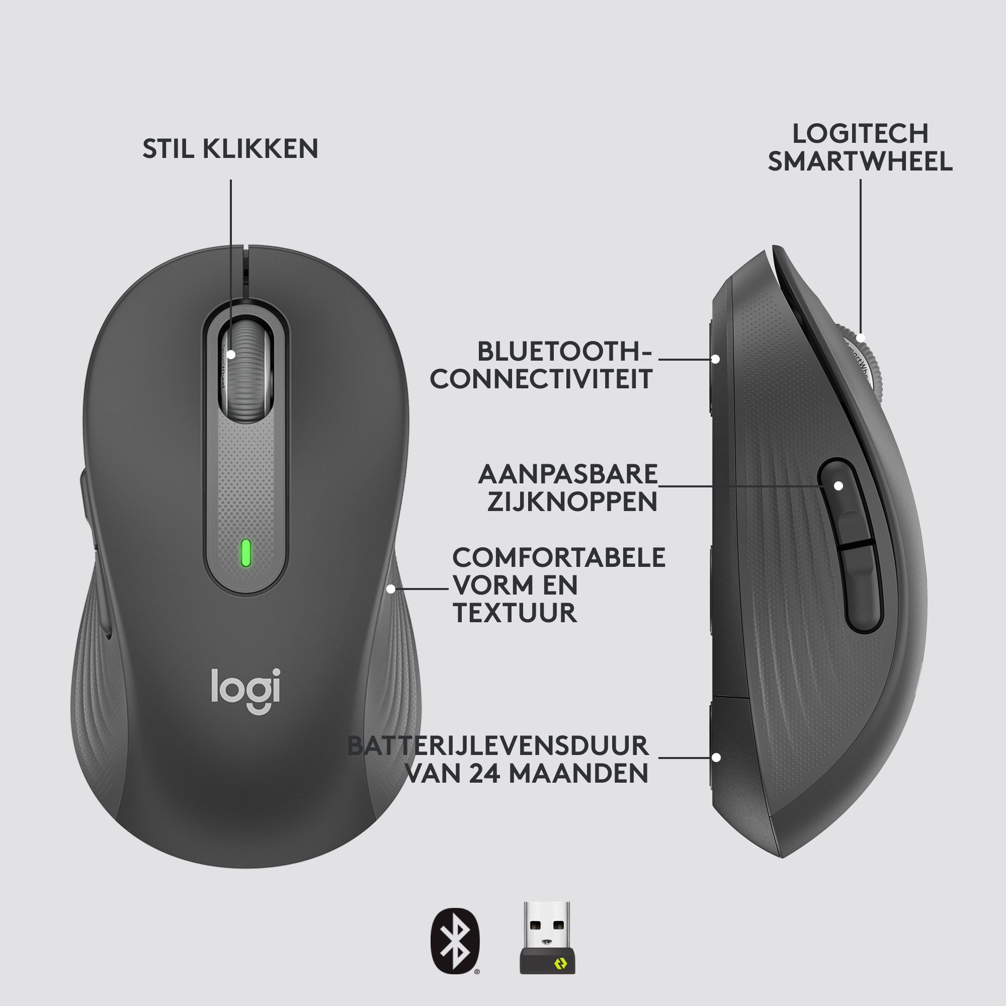 Logitech M650 Signature Zwart