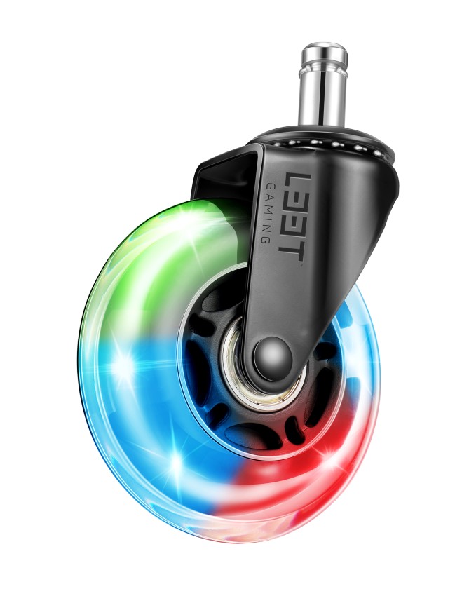 L33T Gaming Rubber Casters RGB
