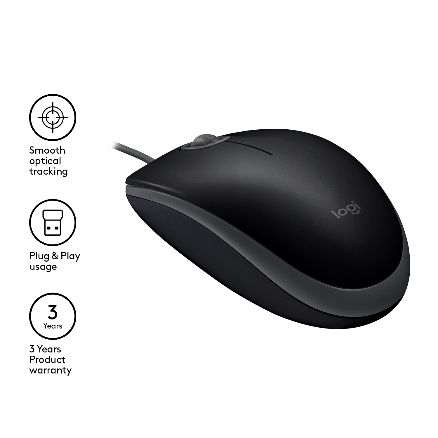 Logitech B110 Silent Zwart